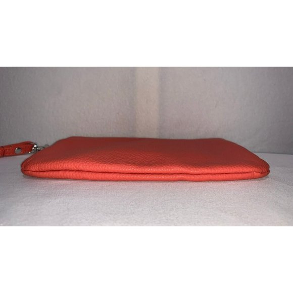 Adrienne Vittadini Charging Wallet Wristlet Pouch RFID Protection Coral Silver - Picture 4 of 11